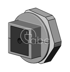 Dławnica kablowa dzielona QVT 32, na 1 moduł QT mały, szara, 45711