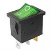Przełącznik kołyskowy IRS-701AC podświetlany zielony 230VAC/6A 3-pin
