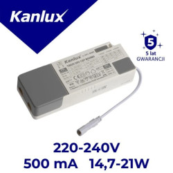 Zasilacz LED stałonapięciowy TIBERI DRV CiP M700MA 29,4W 27-42V DC 550-700mA IP20 5 lat Gwarancji 26385