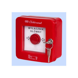 Wyłącznik alarmowy n/t z zamkiem WYŁĄCZNIK GŁÓWNY WGZ-1s 921490 Elektromet