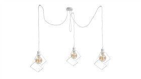 Lampa Wisząca Loftowa 3 Xe27 Ruben White
