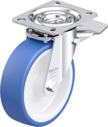 Blickle 936225 L-POTHS 125G-ST Rolka obrotowa z blachy stalowej Średnica koła: 125 mm Maksymalne obciążenie: 250 kg 1 sz
