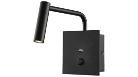 Kinkiet Hotelowy Led 3W 180Lm Nw 3000K Z Włącznikiem I Gniazdem Usb Ciepła...