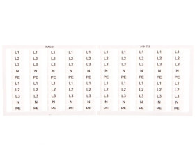 Oznaczniki WSB 20x L1 L2 L3 N PE, biały 249-672 /5szt./