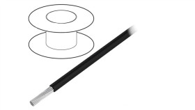 3251 Bk005 Przewód Na Rolce O Długości 30,5M Linka Cu, 300V Pvc Czarny 22 Awg