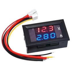 Panelowy woltomierz/amperomierz 0-100V 10A
