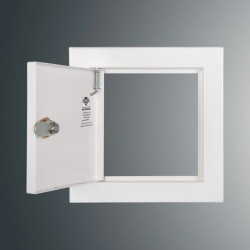 Drzwiczki rewizyjne SP 150x150 RAL9003 kołnierz szer.2,5cm