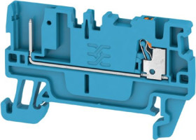 Terminal block, push-in connection, 1.5 mm², 2 pole, 17.5 A, 6 kV, blue, 2482170000