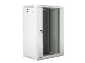 Szafa wisząca 19" 18U Lanberg, 450mm, drzwi szklane, szara