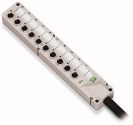 Moduł przyłączeniowy 8-torowy / 3-biegunowy z przewodem 10m 757-483/000-010