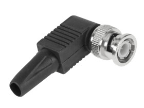 Wtyk BNC kątowy z odgiętką