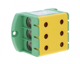 Złączka szynowa 3-torowa ZJUN-3x95 PE żółto-zielona R34RR-07020002501