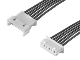 Kabel przewód-płytka, PicoBlade, raster: 1.25mm, 425mm, Cyna, Czarny