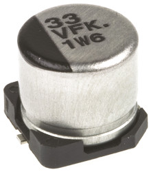 Aluminiowy kondensator elektrolityczny 33μF 35V dc SMD Panasonic 6.3 (Dia.) x 5.8mm