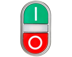 Przycisk dwuklawiszowy zielony/czerwony I-0 z podświetleniem z samopowrotem LPCBL7223