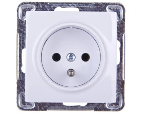 IMPRESJA Gniazdo pojedyncze z/u białe GP-1YZ/m/00