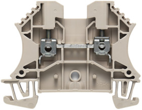 Through terminal block, screw connection, 0.5-4.0 mm², 2 pole, 24 A, dark beige, 1020800000