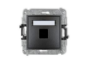 MINI Gniazdo multimedialne pojedyncze bez modułu (standard Keystone) grafitowy 11MGM-1P KARLIK