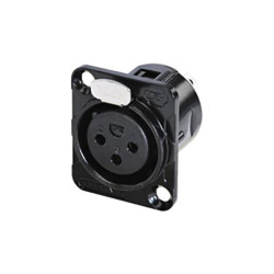 Rean RC3FDL XLR Connector Socket 3-Pin Built-In 1pc