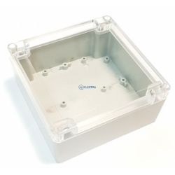 obudowa ZP135.135.60JP (60x135x135) jasnoszara przezroczyste wieko