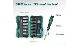 Zestaw Bitów 57Szt Z Wkrętakiem, Antypoślizgowy, Namagnesowany Uchwyt...