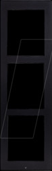 9155023B Front panel for 2N surface mount frame, black, 3-gang