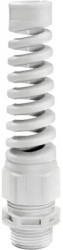 Cable gland, with bend protection, M12, 16 mm, IP68/IP69, light gray, 10060757