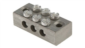 Listwa Zaciskowa Uziemienia, 0 › 16 Awg, L. Żył: 3, Zakończenie: Wkręcane,...