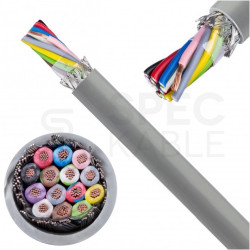 Kabel sterowniczy TECHNOTRONIK LIYCY 14x0,14mm2 szary 300/300V ekranowany olejoodporny linka Technokabel