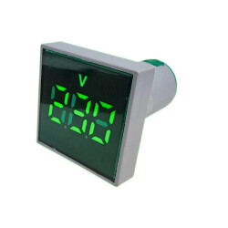 Voltomierz LED 20-500V AC T2 zielony 32x32mm/ 011579