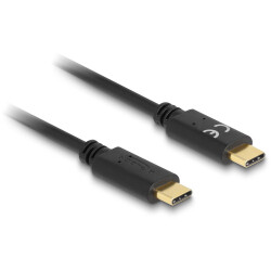 Delock 85356 USB charging cable USB-C® plug, USB-C® plug 0.15 m Black