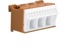 Blok samozacisków fazowy brązowy 3x16 +11x4 mm2 szerokość 60mm QuickConnect KN14P HAGER