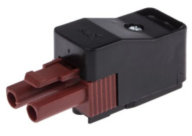 Złącze wtykowe do druku Czarny, brązowy 2-żyłowe, Wkręcane, 400 V Montaż na kablu