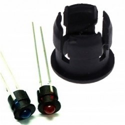 5x Oprawka diody LED 5mm krótka wciskana czarna