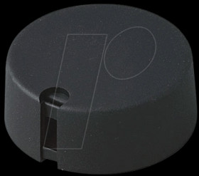 A1040639 Potentiometer knob Ø 40 mm, 6.35-mm axle, TOP-KNOBS, black