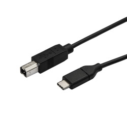 Kabel USB Złącze A USB C Złącze B USB B dł. 500mm Kabel USB-C do USB-B USB 2.0 kolor: Czarny