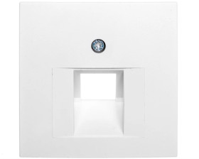 Berker S.1/B.1/B.3/B.7 Glas Płytka czołowa do gniazda teleinformatycznego pojedynczego RJ11/RJ12/RJ45 śnieżnobiała 14071909