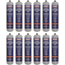 Sealey CO2/100/12 Disposable Carbon Dioxide Gas Cylinder 390g - Box of 12
