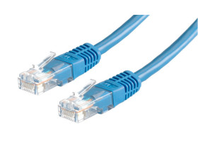 Kabel sieciowy LAN ethernet CAT 5e PatchCord 1m niebieski