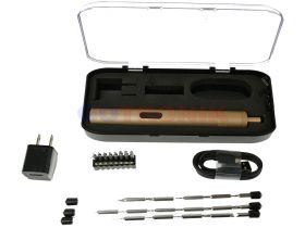 Śrubokręt precyzyjny elektryczny z regulacją momentu + zestaw bitów 24 sztuk