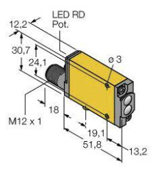 Czujnik dyfuzyjny Turck MIAD9WQ 3035233 przełączanie światła 1 szt.