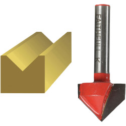 Faithfull FAIRB51 Router Bit TCT V-Groove 13.0mm x 19.1mm 1/4in Shank