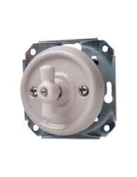 CERAMICZNY PRZYCISK DZWONKOWY PODTYNKOW Z POKRĘTŁEM SZARY BEZ RAMKI 2PDPOKRG