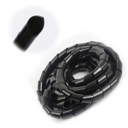 Organizer Maskownica Kabli Wąż Spiralny Spirala 8 - 65 mm 10M Czarna