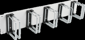 699983.1 19" 2U cable management panel, 5x double brackets, 75 mm, grey