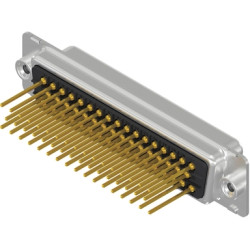 D-Sub socket, 50 pole, standard, equipped, straight, wire-wrap, 164A10459X
