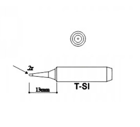 900M-T-SI Conical Black Soldering Iron Tip