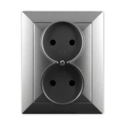 OPAL Gniazdo podwójne grafitowe GPt-5 Op GR