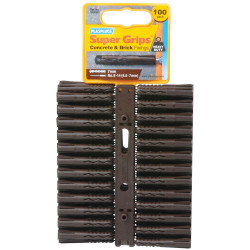 Plasplugs SBP503CC SBP 503 Solid Wall Super Grips&#x2122; Fixings Brown (100)