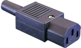 Bulgin PX0587 Złącze męskie IEC PX złącze żeńskie proste Łączna ilość styków: 2 + PE 10 A czarny 1 szt.